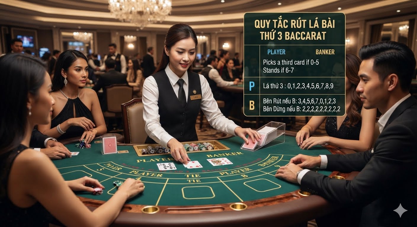 quy tắc chia bài baccarat